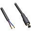 DC-Stecker (m) 5,5 x 2,1 mm Stromkabel offen - max. 7A / schwarz - 5 m