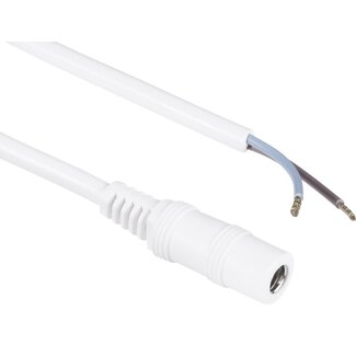 BKL DC-Stecker 5,5 x 2,1 mm Stromkabel offen - max. 7A / weiß - 2,5 m