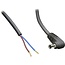 DC-Stecker (m) gewinkelt 5,5 x 2,1mm Stromkabel offen - max. 7A / schwarz - 0,50 m