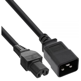 E&T Powercables C15 - C20 Stromkabel - 3x1,00mm² - Schwarz - 0,5 Meter