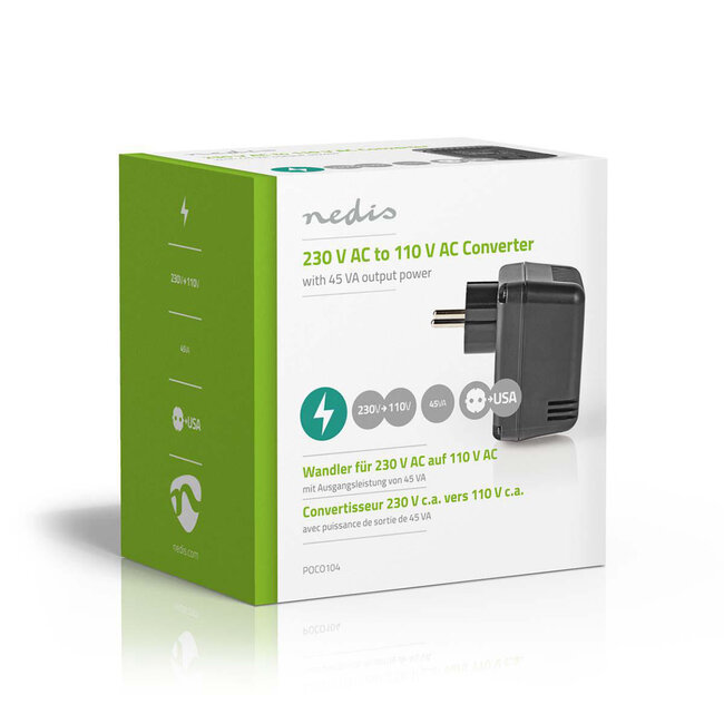 230V auf 110V Spannungswandler / 30W - ungeerdet