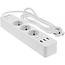 InLine Steckdosenleiste 3-fach mit 3x USB Quick Charge 3.0 - Weiß - 1,5 m