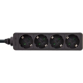 InLine Steckdosenleiste 4-fach schwarz - 1,5 m