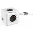 PowerCube Extended Steckdosenleiste 4-fach + 2x USB, Grau/Weiß, 1,5 m