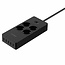 Orico Steckdosenleiste 4-fach mit 5 USB-Anschlüssen, schwarz - 1,5 m