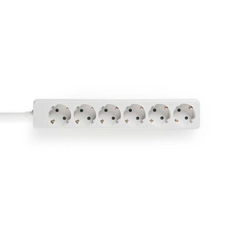 MaxTrack Steckdosenleiste 6-fach weiß - 5 Meter