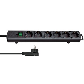 Brennenstuhl Brennenstuhl Comfort-Line Plus Steckdosenleiste 6-fach, 2m, Schwarz