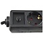 Steckdosenleiste mit IEC C14 Stecker und 6 CEE 7/3 Steckdosen - ohne Schalter, schwarz - 1,5 m