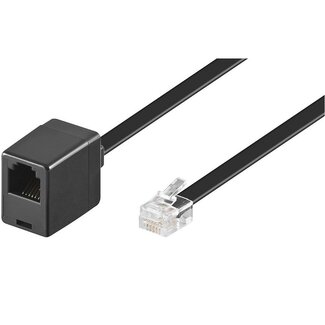 Goobay RJ12 Telefonverlängerungskabel Schwarz - 5 Meter