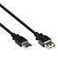USB-A Verlängerungskabel | USB 2.0 | 10W | Schwarz | 0,30 m