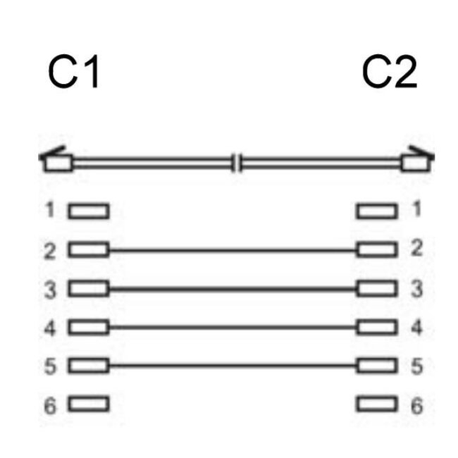 RJ11 Telefonkabel Schwarz - 15 Meter