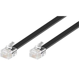 S-Impuls RJ12 Telefonkabel Schwarz - 10 Meter
