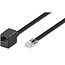 RJ45 - RJ45 8-adriges ISDN Telefon Verlängerungskabel / Schwarz - 10 Meter