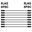 RJ45 - RJ45 8-adriges ISDN Telefon Verlängerungskabel / Schwarz - 10 Meter