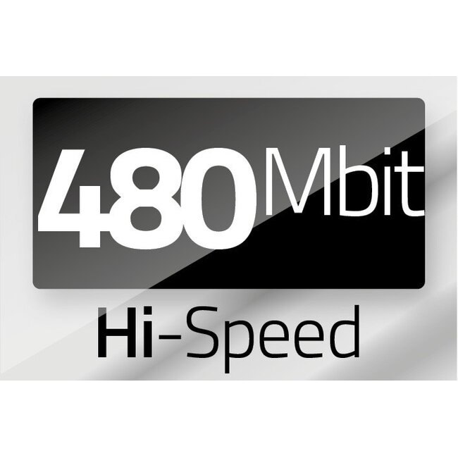 USB-A auf USB-A Verlängerungskabel - USB 2.0 - bis 3A / Schwarz - 0,5 Meter