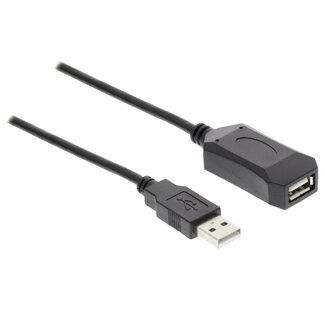 Standard Aktives USB 2.0 Verlängerungskabel - 15 m - bis 0,5A