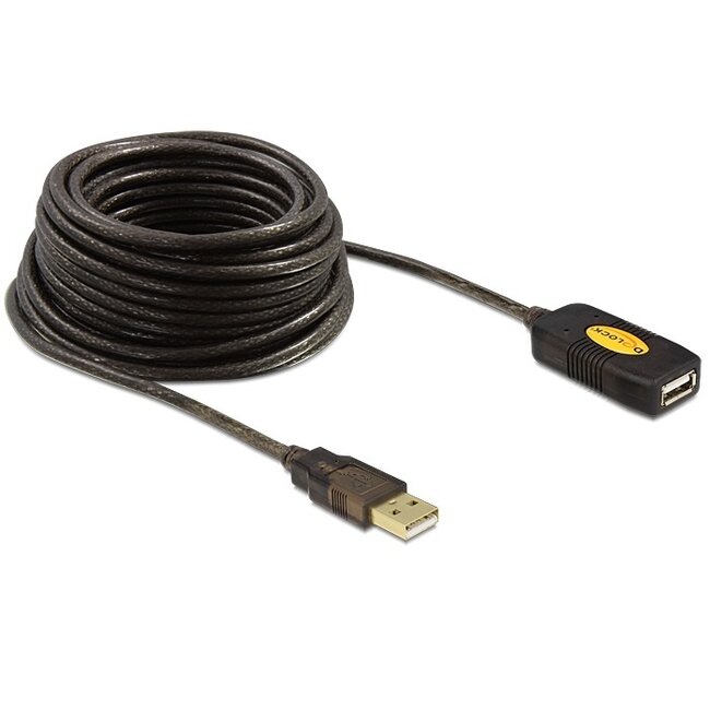 DeLOCK Aktives USB 2.0 Verlängerungskabel - 10 m - bis 0,5A