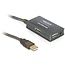 DeLOCK Aktives USB 2.0 Verlängerungskabel mit 4-fach USB-Hub - 10m - bis 0,5A