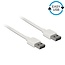 Easy-USB-A zu Easy-USB-A Kabel - USB 2.0 - bis 2A / Weiß - 2 Meter