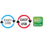 Easy USB-A Winkel-Verlängerungskabel (links/rechts) - USB 2.0 - bis 2A / Schwarz - 0,5 m