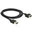 Easy-USB zu Easy-USB formbares Verlängerungskabel - USB 2.0 - 0,5A - 2 Meter - Schwarz