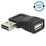 Easy USB-A auf USB-A Adapter / 90° links/rechts - USB 2.0 / Schwarz