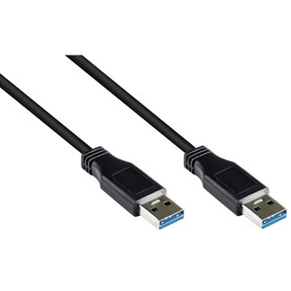 Goobay USB-zu-USB-Kabel - USB 3.0 - 0,9A - Schwarz - 1,8 Meter