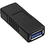 USB-A (m) - USB-A (m) Kupplung - USB 3.0 / Schwarz