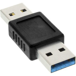 InLine USB-A (m) auf USB-A (m) Kupplung - USB 3.0 / Schwarz