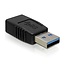 USB-A (m) - USB-A (w) Portschutz - USB 3.0 / Schwarz