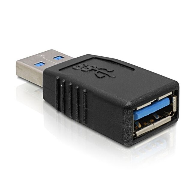 USB-A (m) - USB-A (w) Portschutz - USB 3.0 / Schwarz