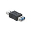 USB-A (m) - USB-A (w) Datenblocker USB 3.0 Schwarz