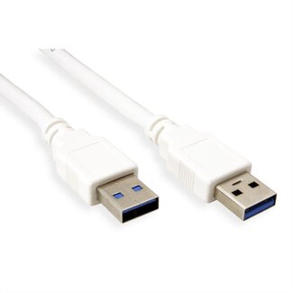 Value USB-zu-USB-Kabel - USB 3.0 - bis 0,9A / Weiß - 1,8 Meter