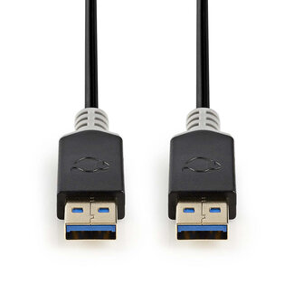 Nedis Nedis USB-3.0-Kabel USB zu USB - 2A - Schwarz - 2 Meter