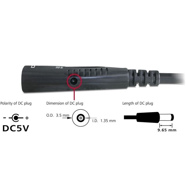 DeLOCK Aktives USB 3.0 Verlängerungskabel - 5 Meter - bis 0,9A