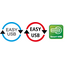 Easy-USB-A Winkelkabel (links/rechts) zu Easy-USB-A - USB 2.0 - bis 2A - Schwarz - 3 Meter
