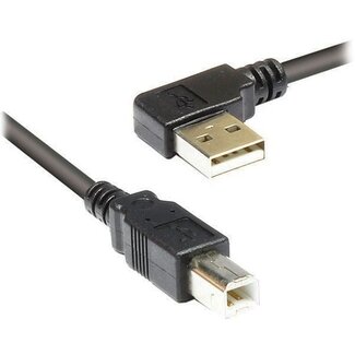 Good Connections USB 2.0 Winkel-Stecker auf USB-B Kabel - 0,5 m - Schwarz - bis 2A