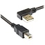 USB 2.0 Winkel-Stecker auf USB-B Kabel - 0,5 m - Schwarz - bis 2A