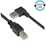 Easy-USB Winkel USB-B Kabel - USB 2.0 - 0,5A - Schwarz - 3 Meter