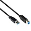 USB-A auf USB-B Kabel - USB 3.0 - 0,9A - Schwarz - 0,5 m