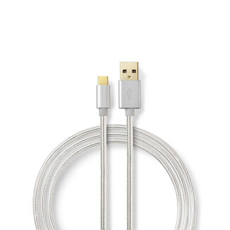 Nedis Nedis Premium USB-C auf USB-A Kabel - USB 2.0 - bis 2A - Aluminium - 2 Meter