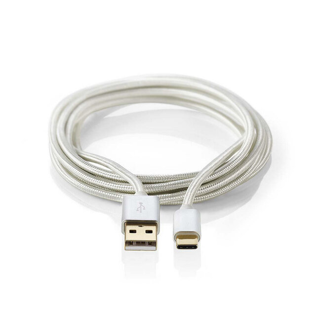 Nedis Premium USB-C auf USB-A Kabel - USB 2.0 - bis 2A - Aluminium - 2 Meter