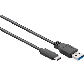 Cablexpert USB-C auf USB-A Kabel - USB 3.0 - bis 2A / Schwarz - 0,10 m