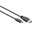 USB-C auf USB-A Kabel - USB 3.0 - bis 2A / Schwarz - 0,10 m
