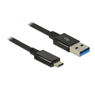 DeLOCK USB-C auf USB-A Kabel - USB 3.1 Gen 2 - 3A - 1 Meter - Schwarz