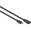 USB-C Verlängerungskabel 1m - USB 3.0 - 20V/3A - Schwarz