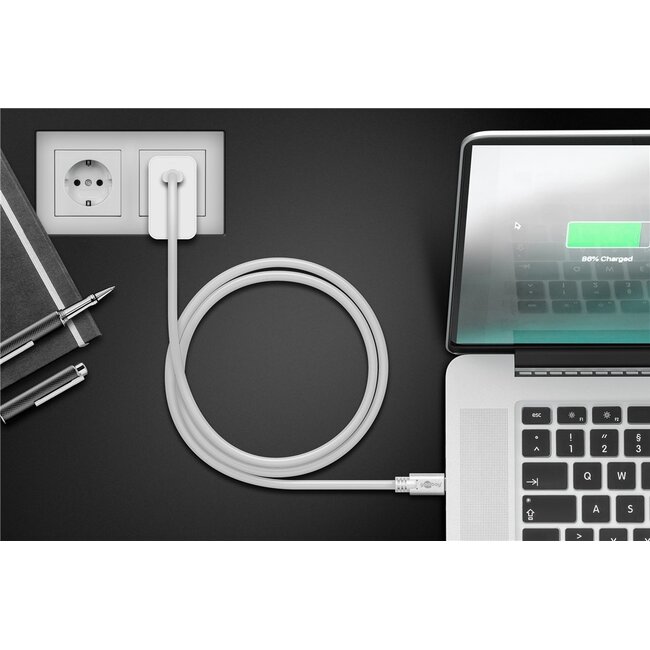 USB-C Kabel | USB 3.0 5 Gbps | PD 60W | 4K 60Hz | Weiß | 0,5 m