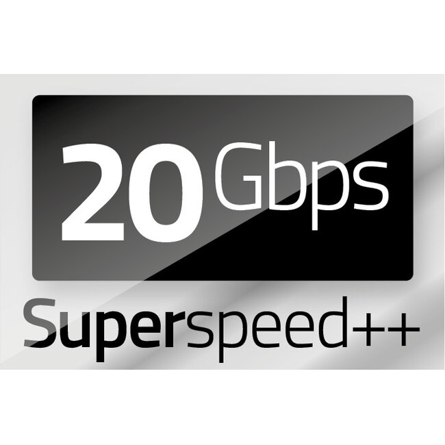 USB-C Verlängerungskabel | USB 3.2 20 Gbps | PD 100W | 4K 60Hz | Schwarz | 1 Meter