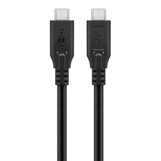 Goobay USB-C Kabel | USB 3.1 10 Gbps | PD 60W | 4K 60Hz | Schwarz | 1 Meter