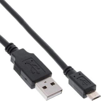 InLine USB Micro B auf USB-A Schnellladekabel - USB 2.0 - bis 3A / Schwarz - 2 Meter